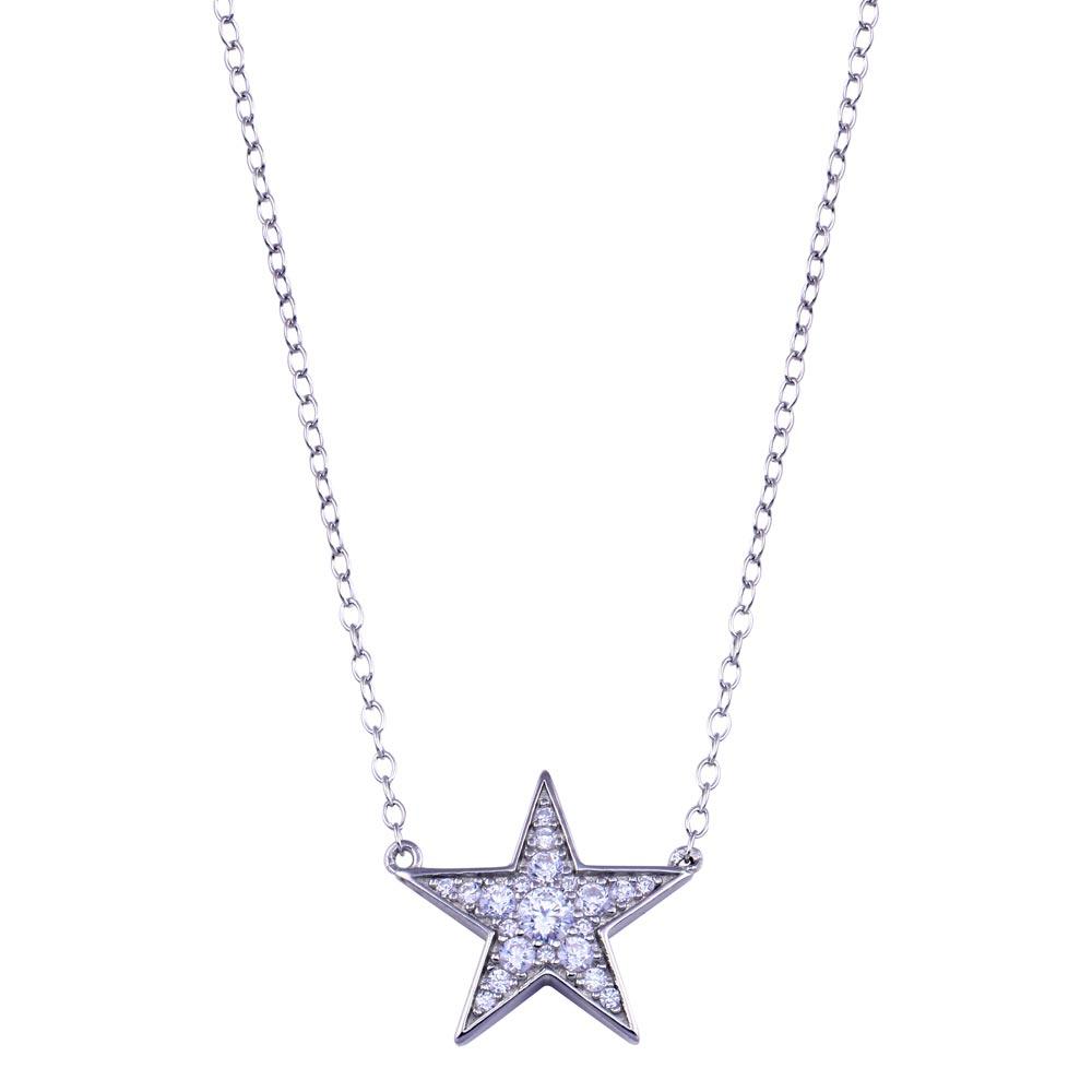 Nisha Sterling Silver Star Necklace
