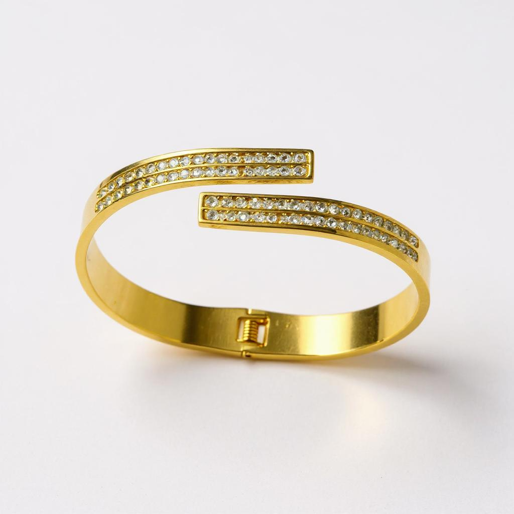 Sofia Stainless Steel Twist Bangle Bracelet