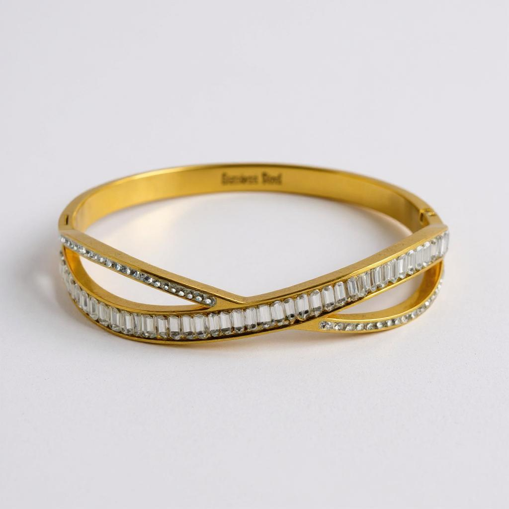 Giulia Gold Infinity Pave Bracelet