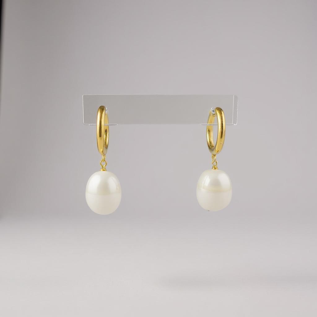 Paola Gold Pearl Drop Earrings