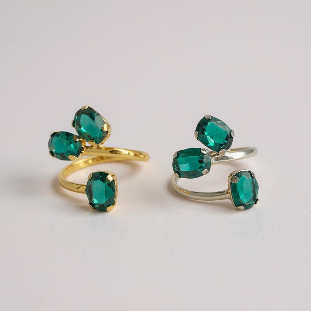 Kara Swarovski Crystal Sterling Silver Ring