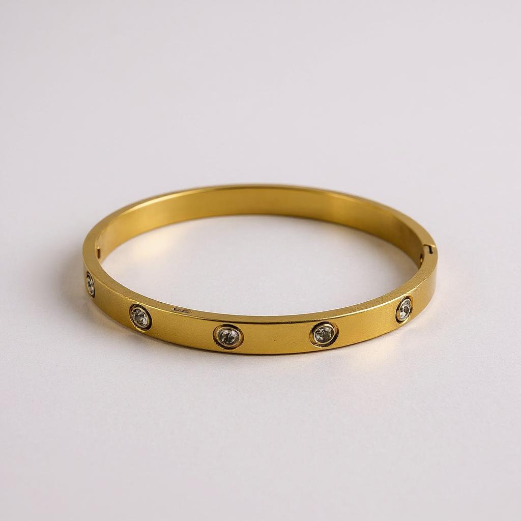 Aria Gold CZ Bangle