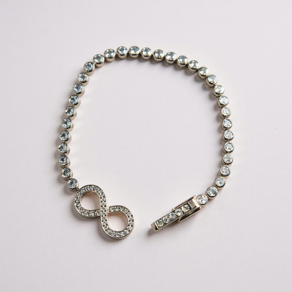 Infinity Sterling Silver Tennis Bracelet