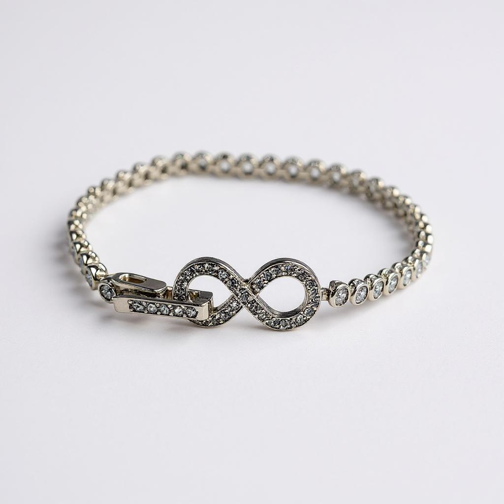 Infinity Sterling Silver Tennis Bracelet
