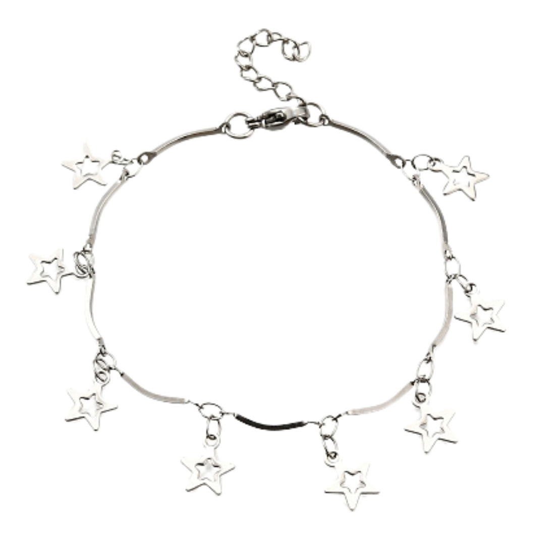 Stainless Steel Silver Star Bracelet