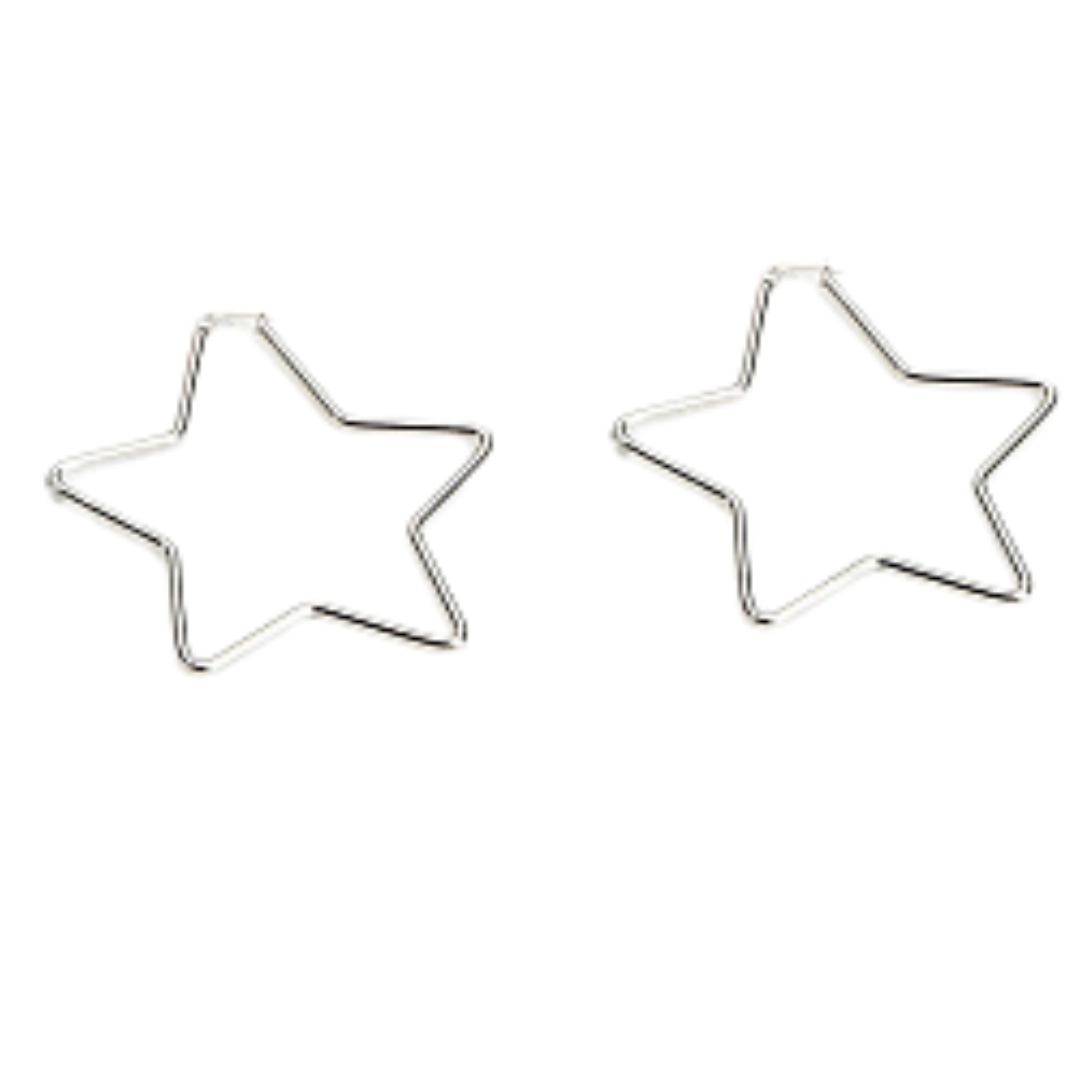 Silver Star Earrings