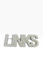 The Links silver-tone lapel pin with pearls