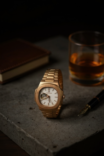 TrendzioNaut Open Heart White Rose Gold