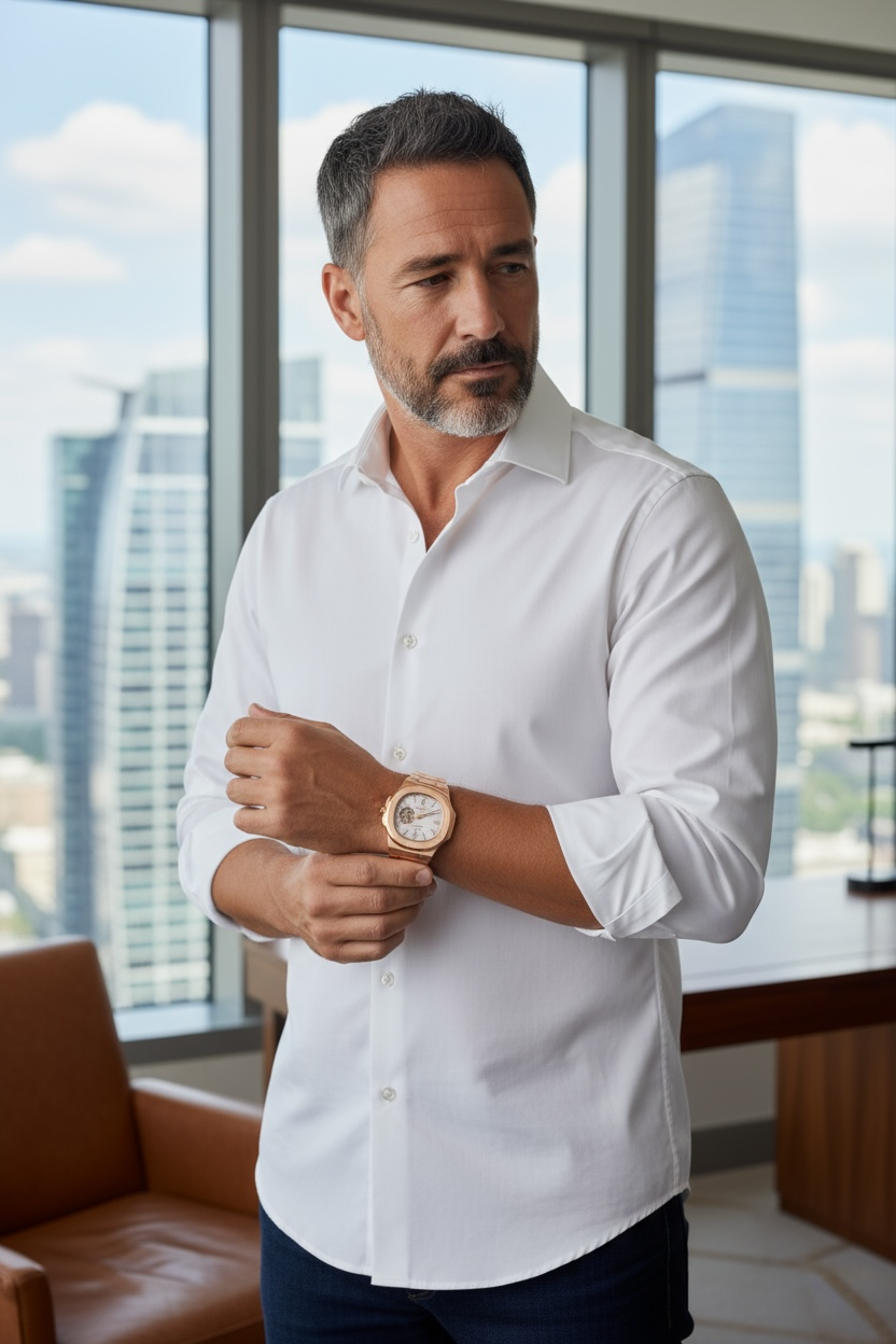 TrendzioNaut Open Heart White Rose Gold