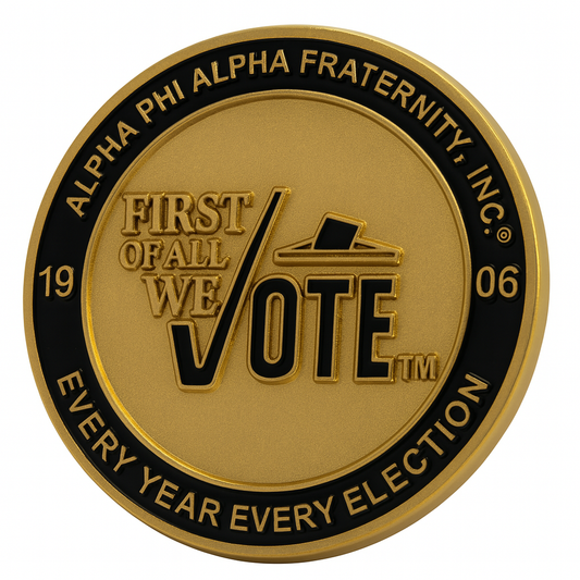 First of All We Vote Lapel Pin