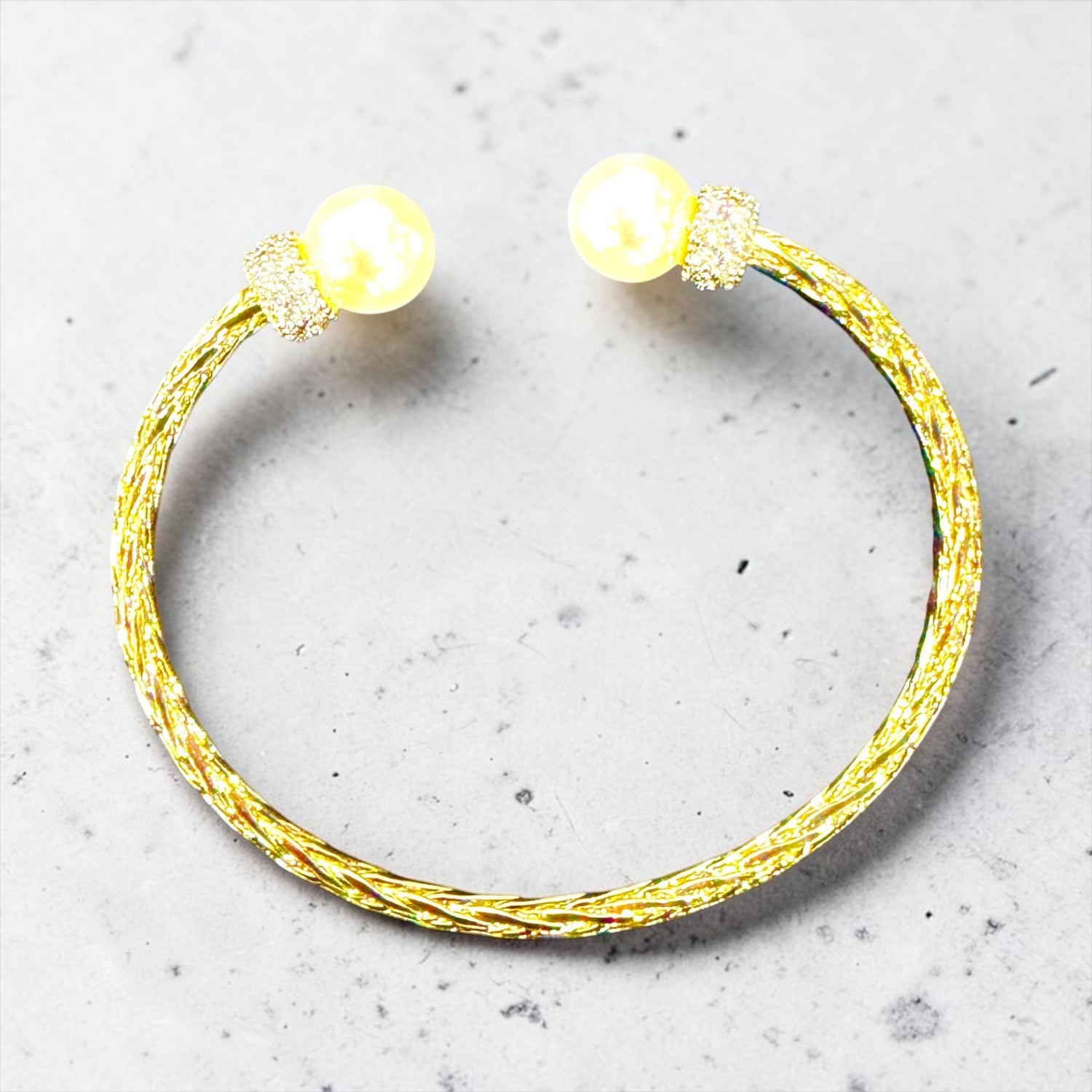 Alison Pearl Silver Braided Cable Bracelet