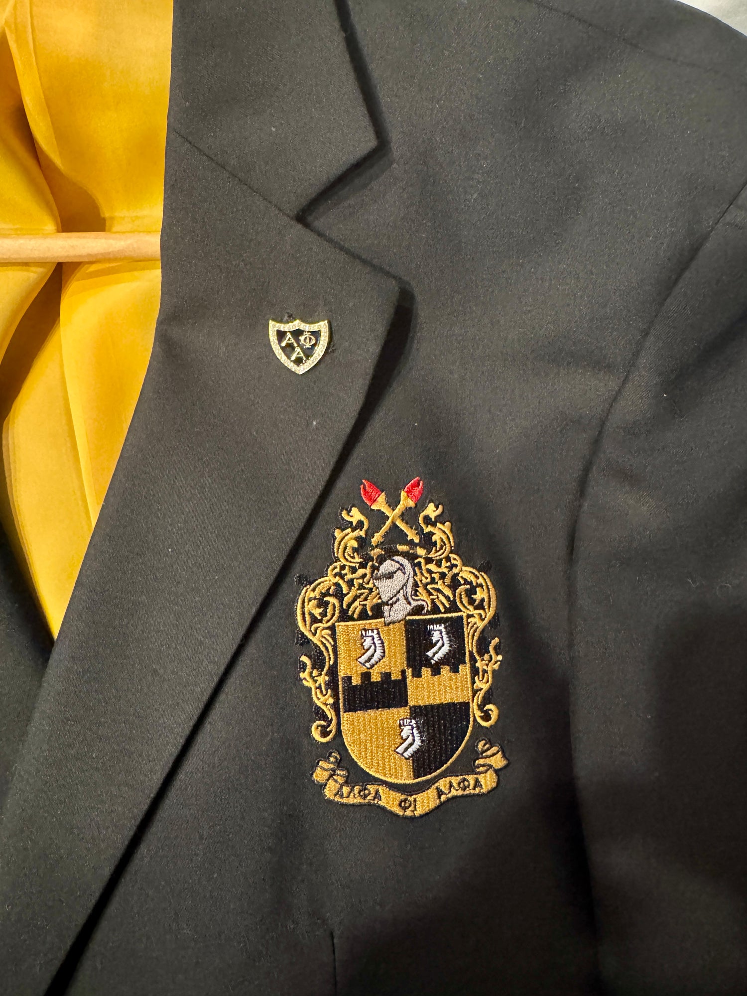 Alpha Phi Alpha J Owens CZ Shield Pin