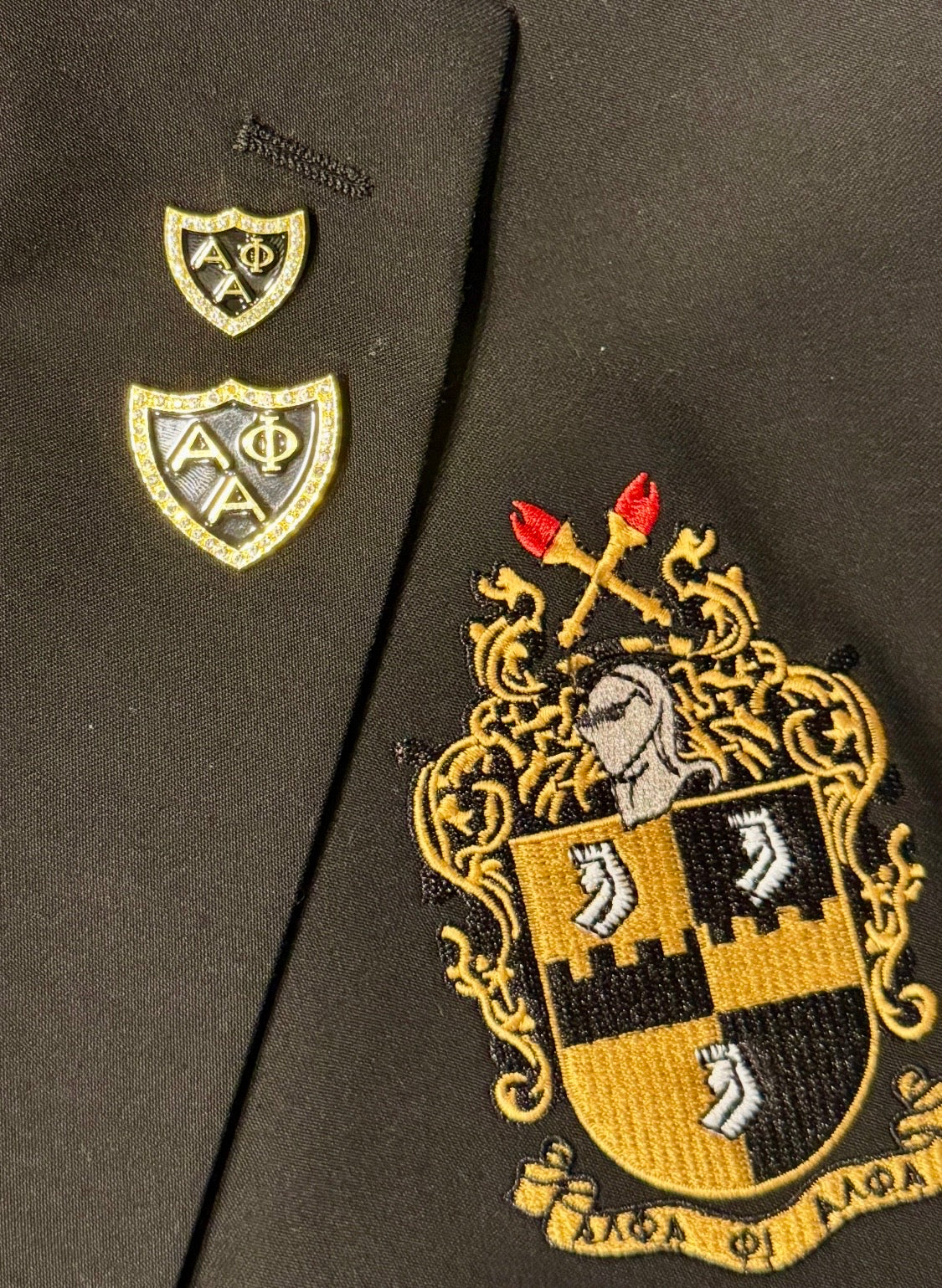 Alpha Phi Alpha J Owens CZ Shield Pin