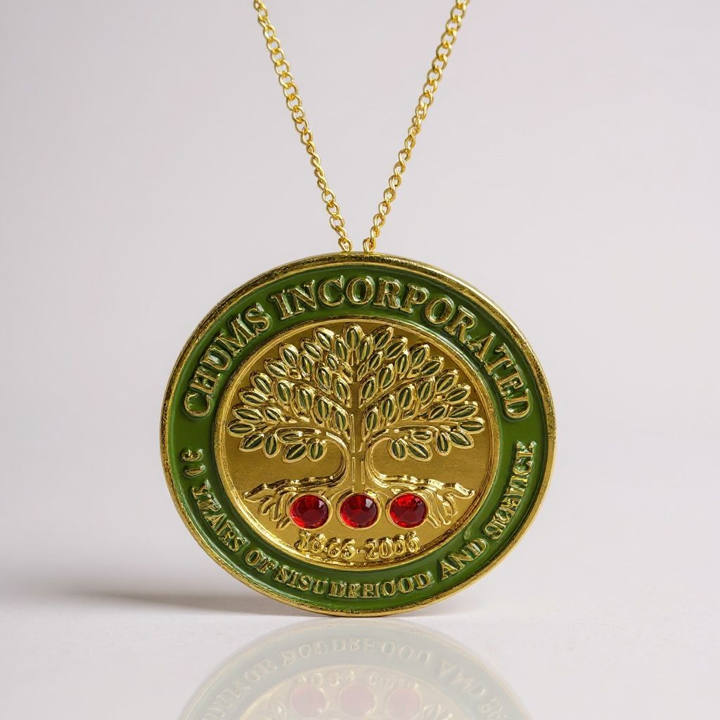 Chums Inc. 80th Anniversary Necklace Pin