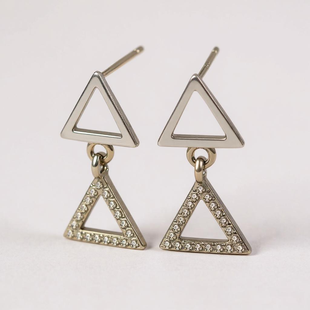 Delta Sigma Theta Double Triangle Earrings