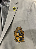 Alpha Phi Alpha custom chapter lapel pin, close-up, by Trendzio Jewelry
