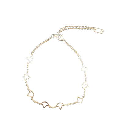 Alpha Kappa Alpha Ivy Leaf Ankle Bracelet