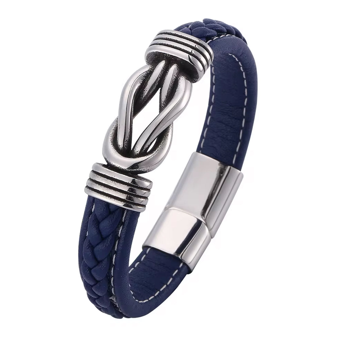 Gold Love Knot Microfiber Leather Bracelet