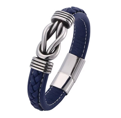 Gold Love Knot Microfiber Leather Bracelet