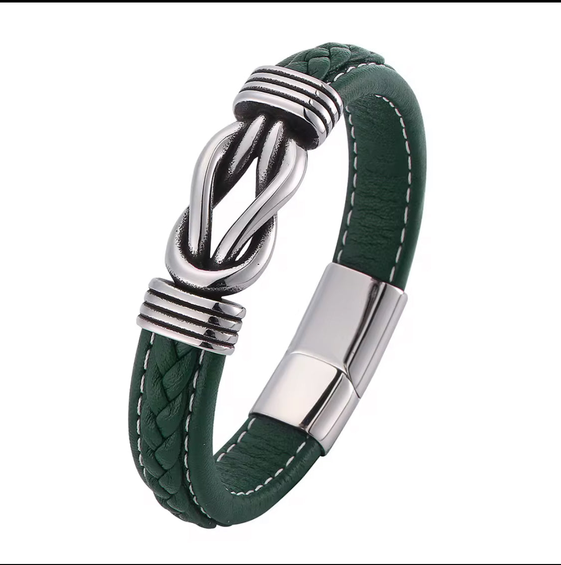 Gold Love Knot Microfiber Leather Bracelet