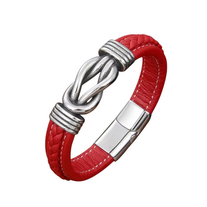Gold Love Knot Microfiber Leather Bracelet