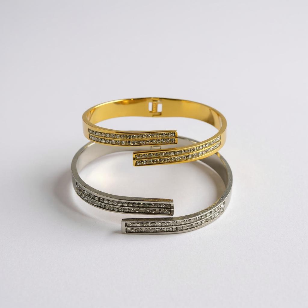 Sofia Stainless Steel Twist Bangle Bracelet