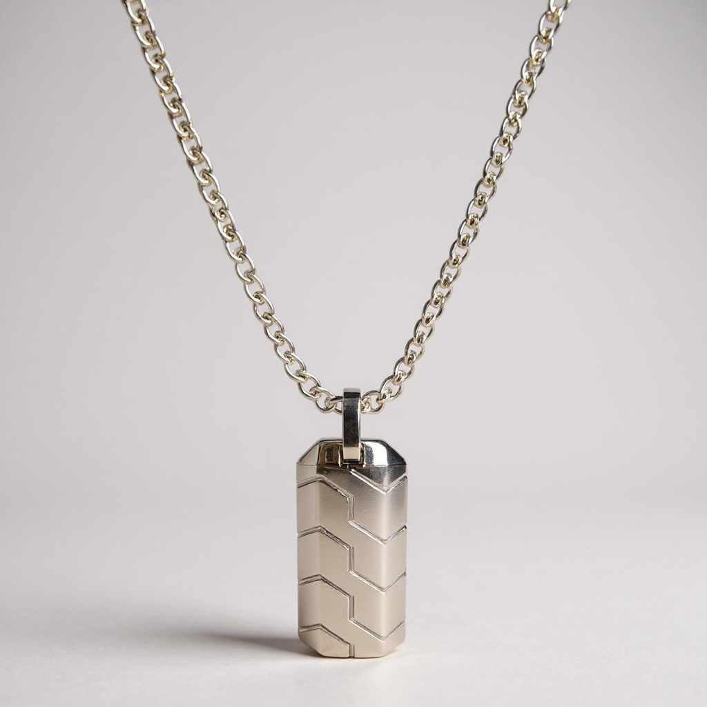 Geometric Dog Tag Pendant