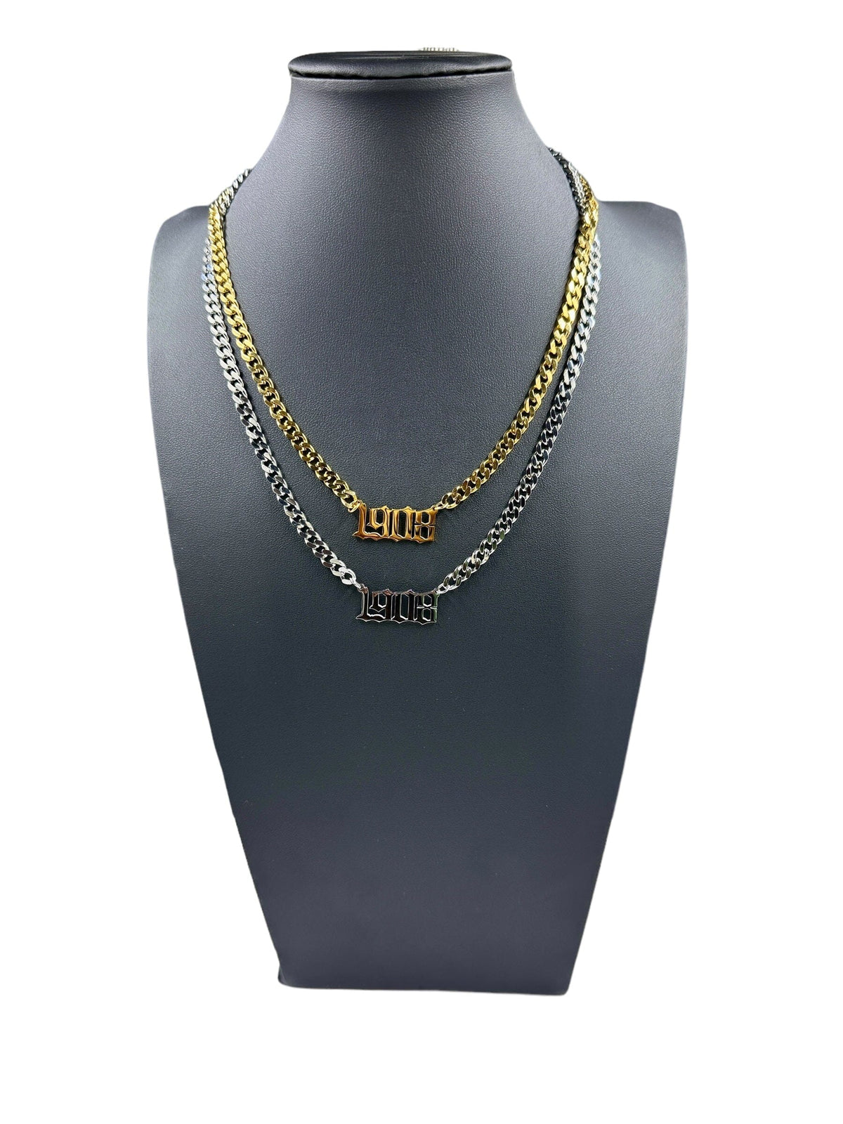 AKA 1908 Gold Number Necklace Necklaces Trendzio Jewelry 