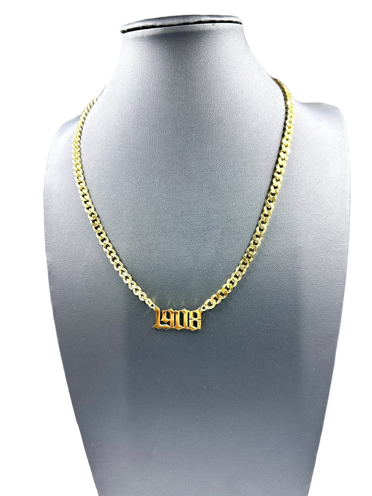 AKA 1908 Gold Number Necklace Necklaces Trendzio Jewelry 