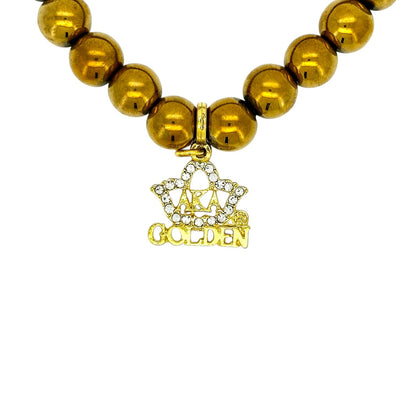 AKA Golden Soror Anniversary Bracelet Bracelets Trendzio Jewelry 