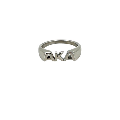 AKA Greek Letter Ring Rings Trendzio Jewelry Silver 5 