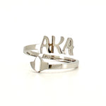 AKA Initial Ivy Ring Rings Trendzio Jewelry Silver 5-6 
