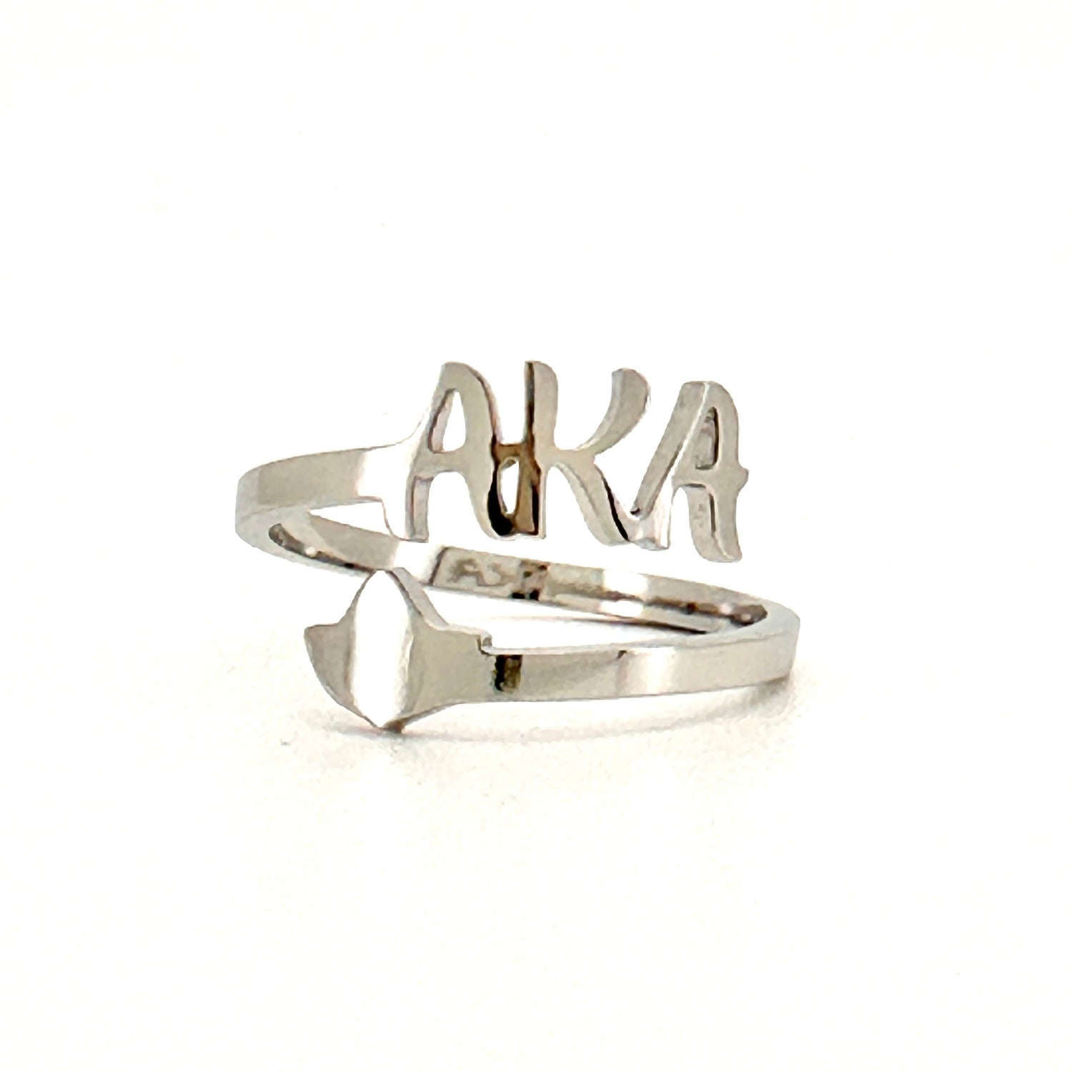 AKA Initial Ivy Ring Rings Trendzio Jewelry Silver 5-6 