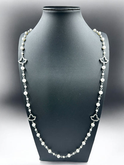 AKA Ivy Pearl 36" Necklace Necklaces Trendzio Jewelry Silver 