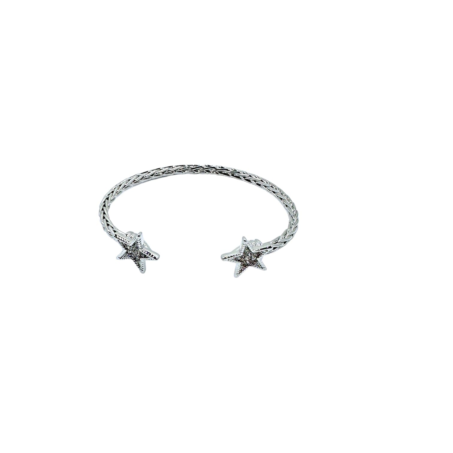 Alice Star Braided Cable Bracelet Bracelets TRENDZIO Silver 