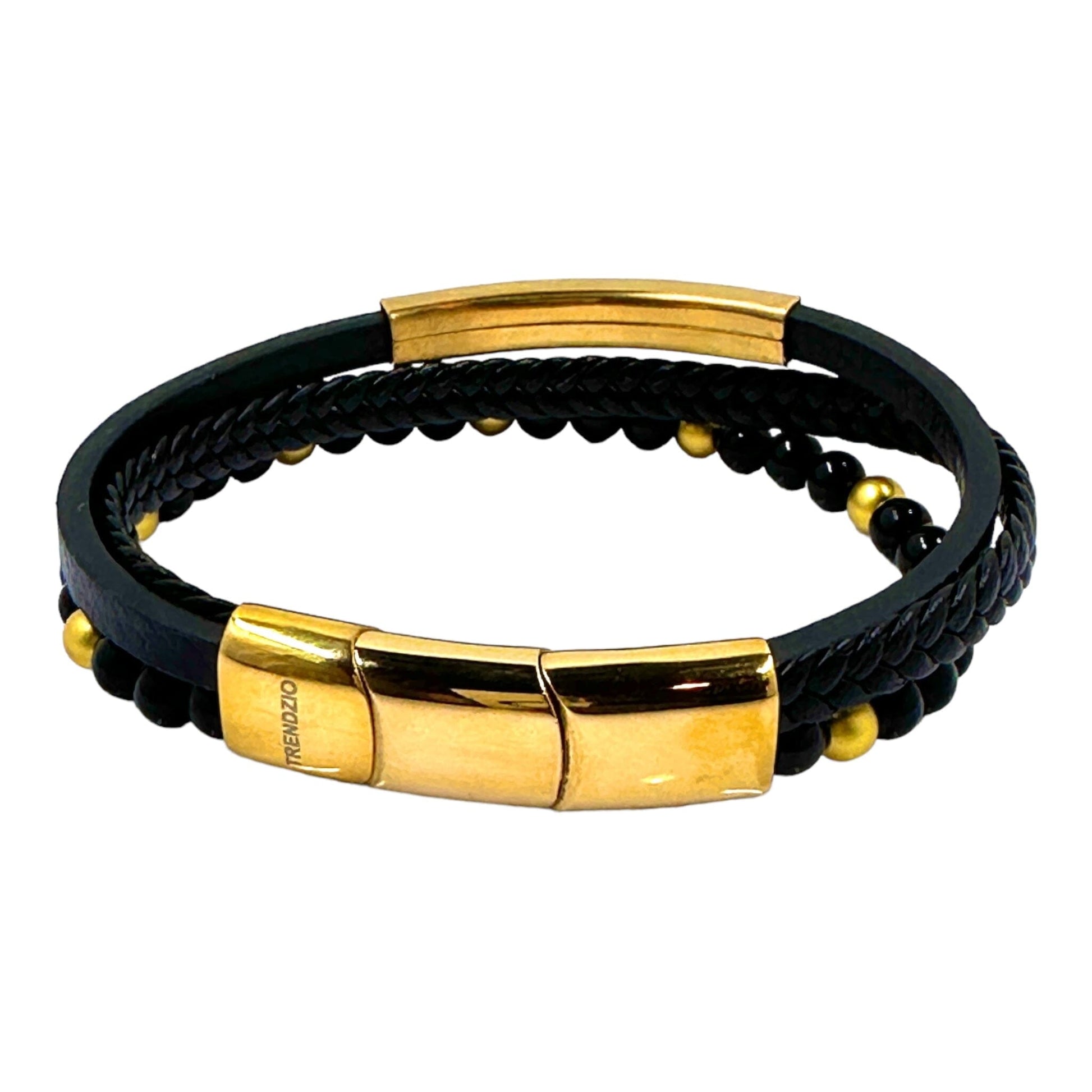 Alpha Phi Alpha Custom Leather and Bead Bracelet Bracelets Trendzio Jewelry 