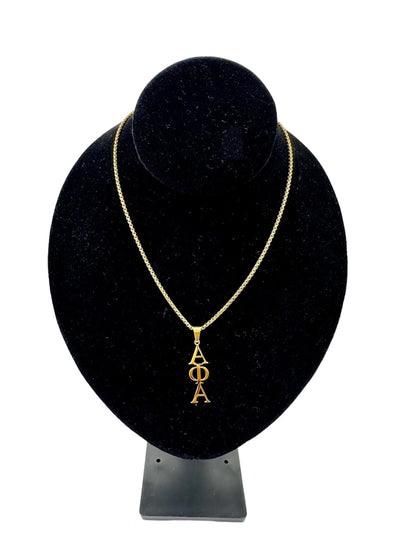 Alpha Phi Alpha Greek Letter Gold Necklace Necklaces Trendzio Jewelry 