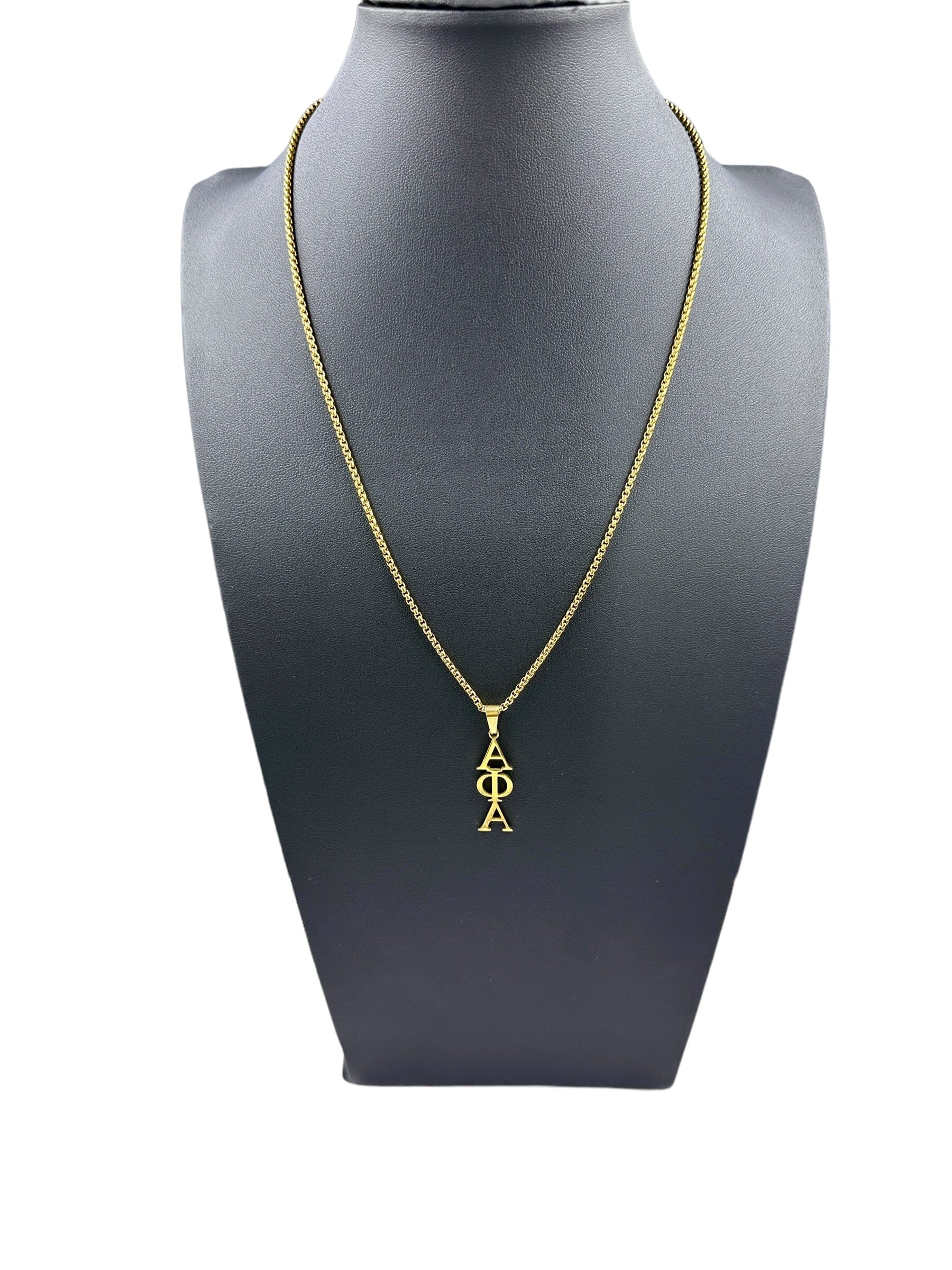 Alpha Phi Alpha Greek Letter Gold Necklace Necklaces Trendzio Jewelry 