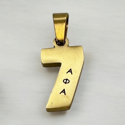 Alpha Phi Alpha Line Number Pendant Necklace Necklaces Trendzio Jewelry 7 