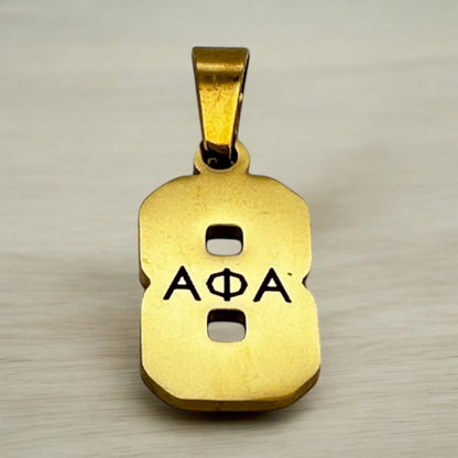 Alpha Phi Alpha Line Number Pendant Necklace Necklaces Trendzio Jewelry 8 