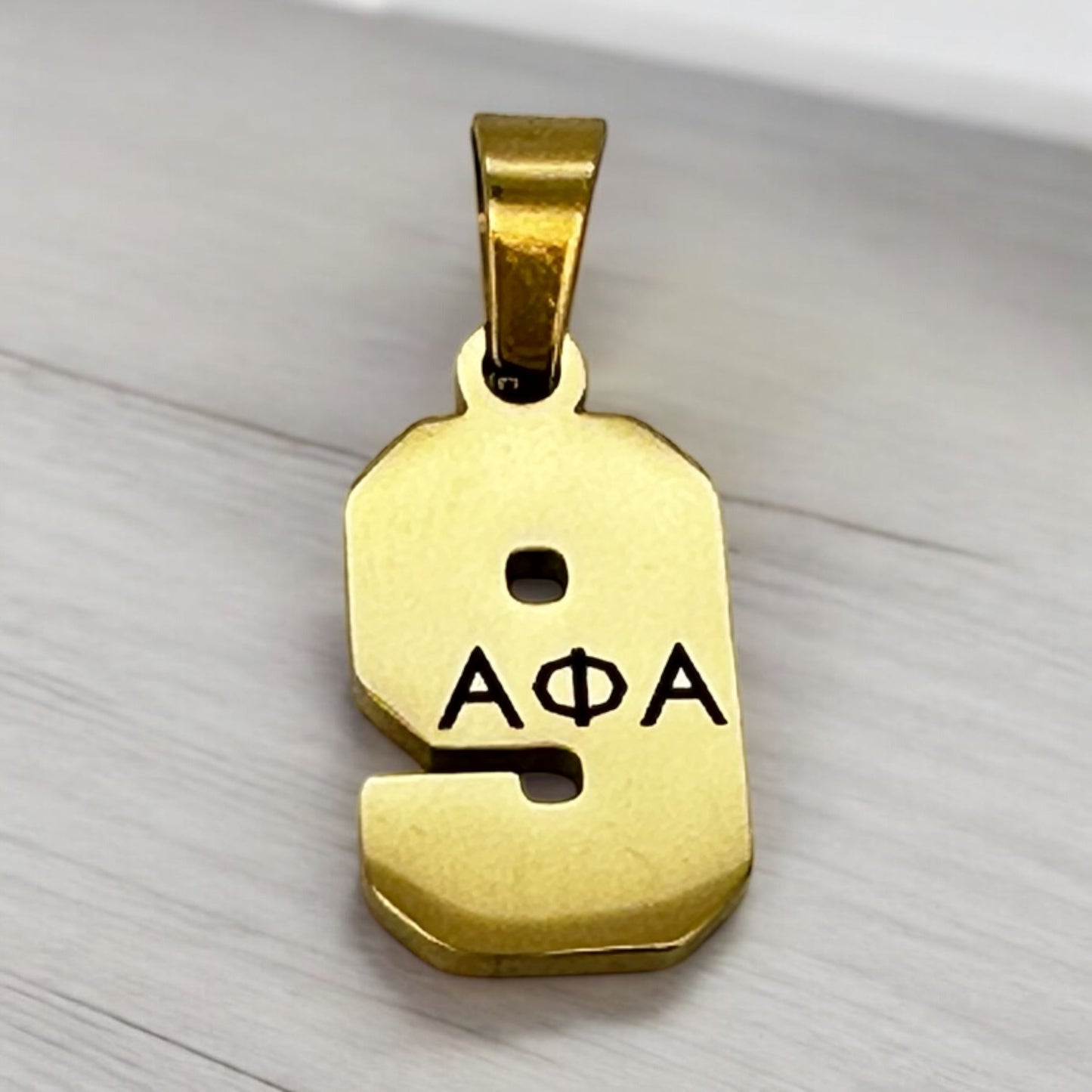 Alpha Phi Alpha Line Number Pendant Necklace Necklaces Trendzio Jewelry 9 