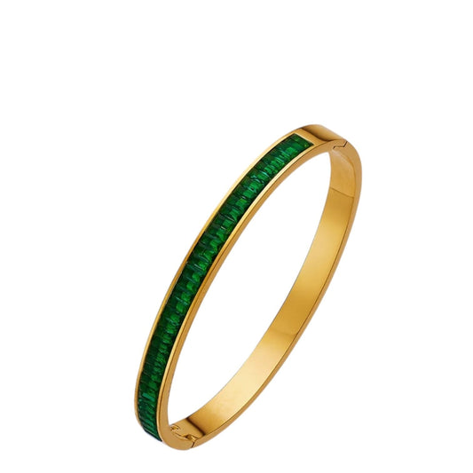 Bahia Green CZ Gold Bracelet Bracelets Trendzio Jewelry 