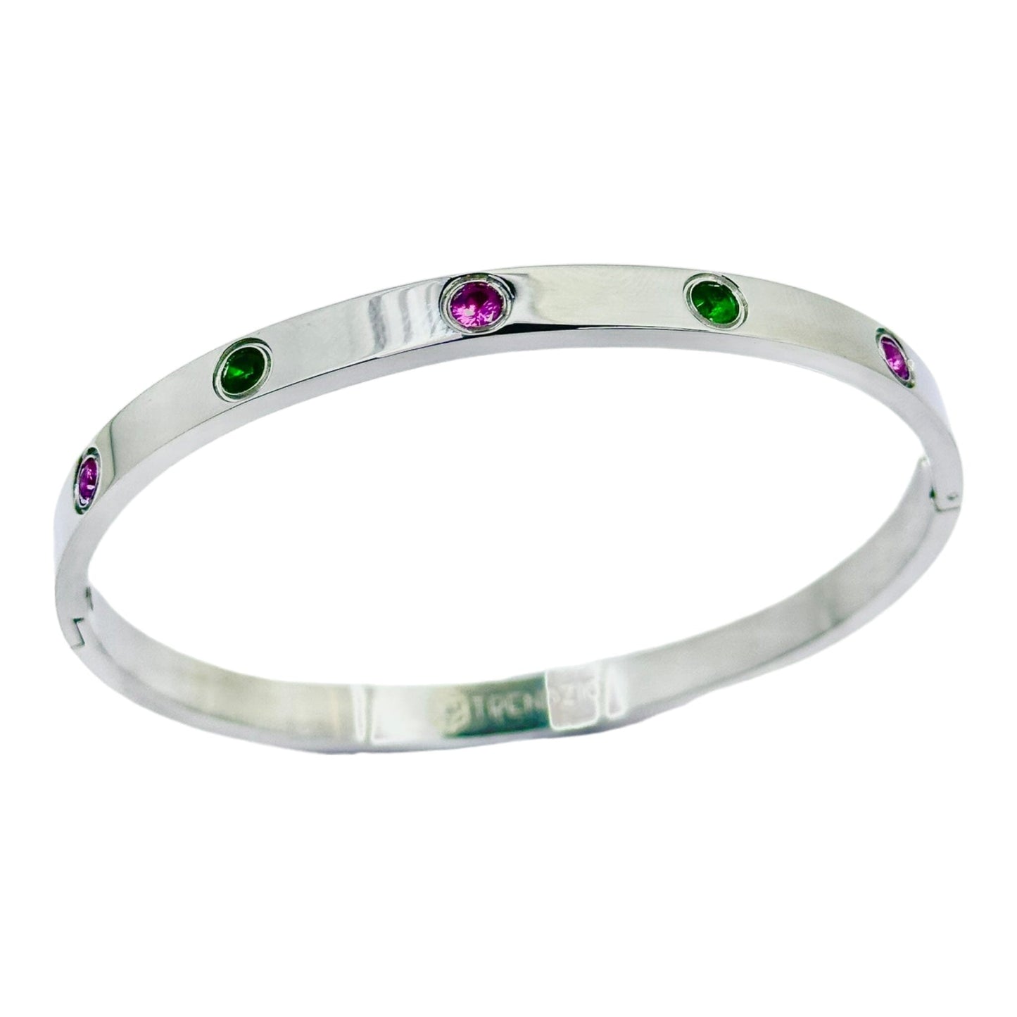 Bahia Pink and Green CZ Bracelet Bracelets Trendzio 