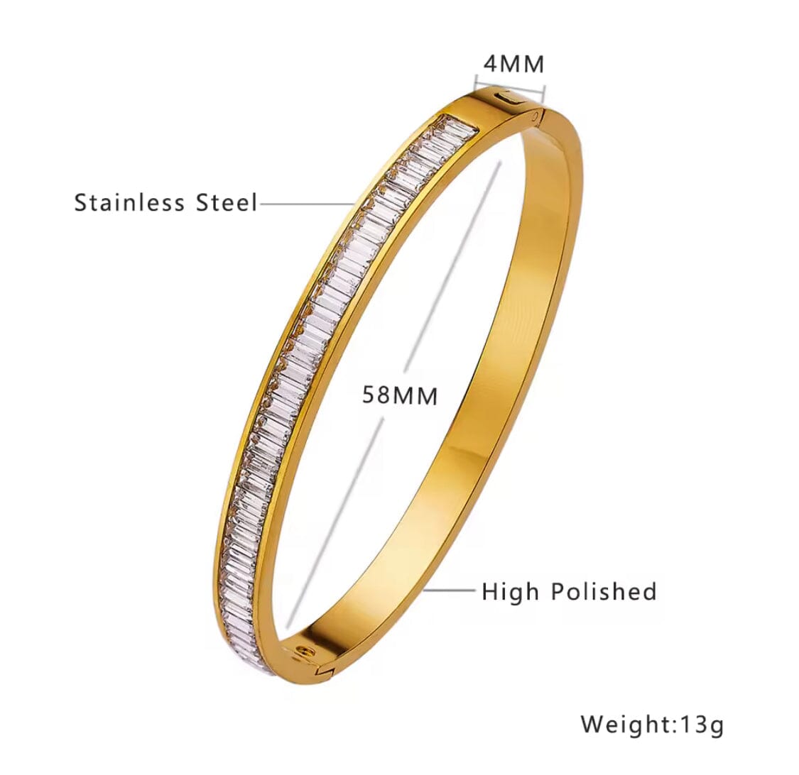 Bahia Pink CZ Gold Bracelet Bracelets Trendzio Jewelry 