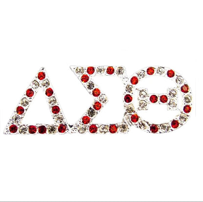 Delta Sigma Theta Austrian Crystal Brooch Brooches & Lapel Pins Trendzio Jewelry Red and White 