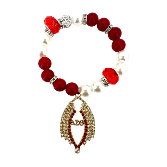 Delta Sigma Theta Bead Charm Bracelet Bracelets Trendzio Jewelry 