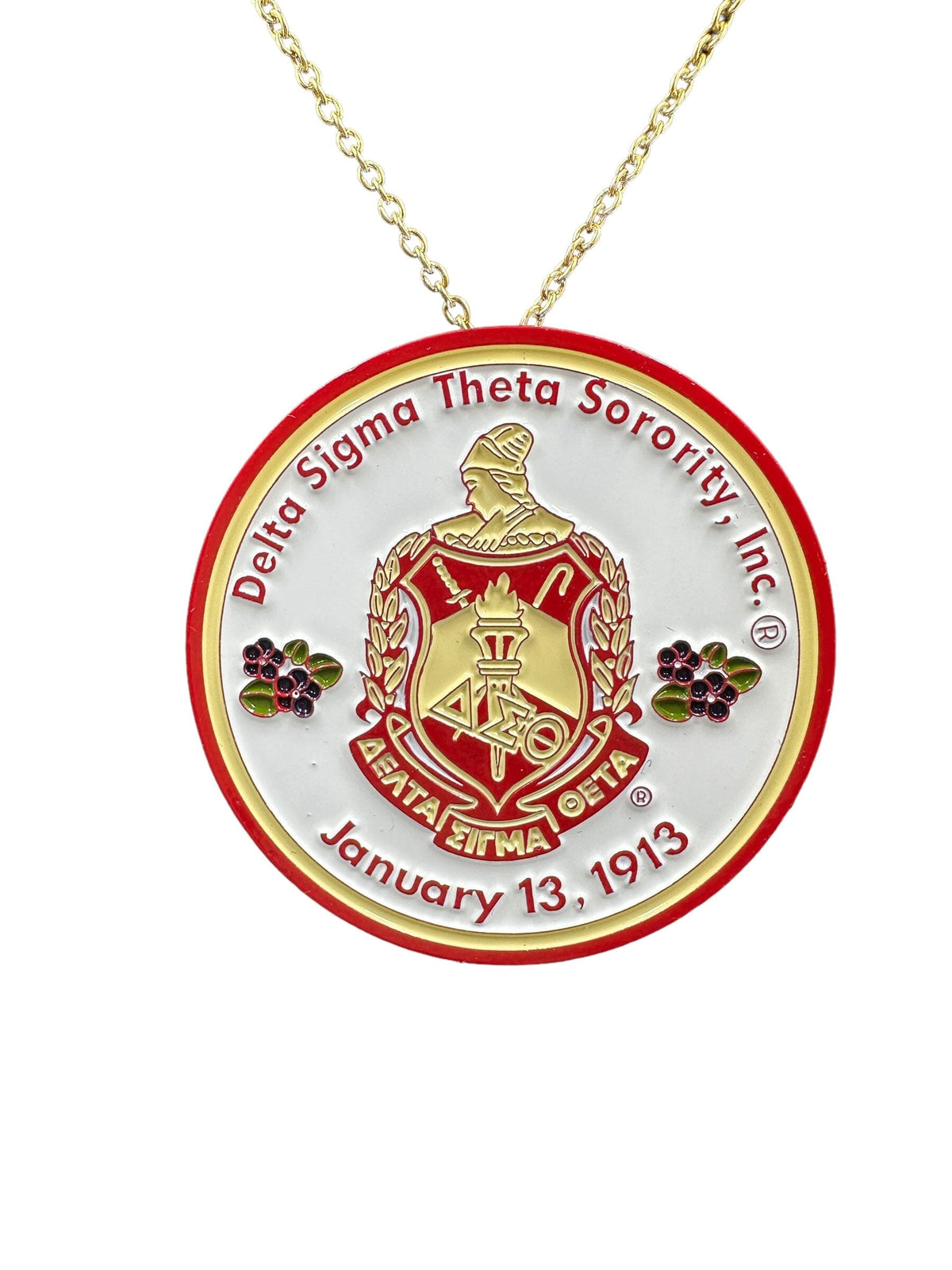 Delta Sigma Theta Custom Necklace Pin Necklaces Trendzio Jewelry African Violet 