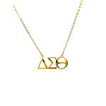 Delta Sigma Theta Greek Necklace Necklaces Trendzio Gold 