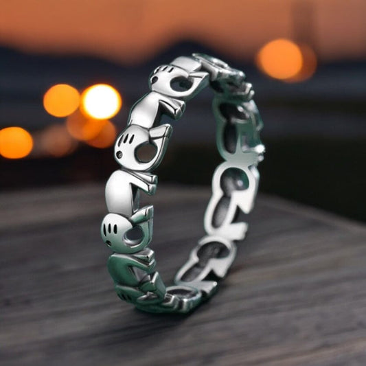 Delta Sigma Theta Sterling Silver Elephant Ring Rings Trendzio Jewelry 6 