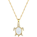Delta Zeta Gold Pearl Turtle Necklace Necklaces Trendzio Jewelry 